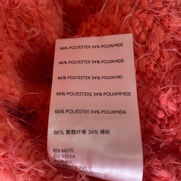 Urban Outfitters Coral fuzzy cropped cardigan - Picture 5 of 7